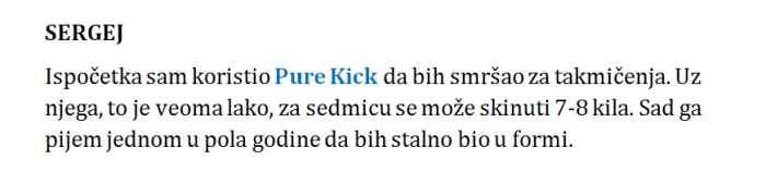 pure kick recenzije